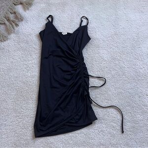 Elegant Black Ruched Dress- Little Black Dress (LBD)